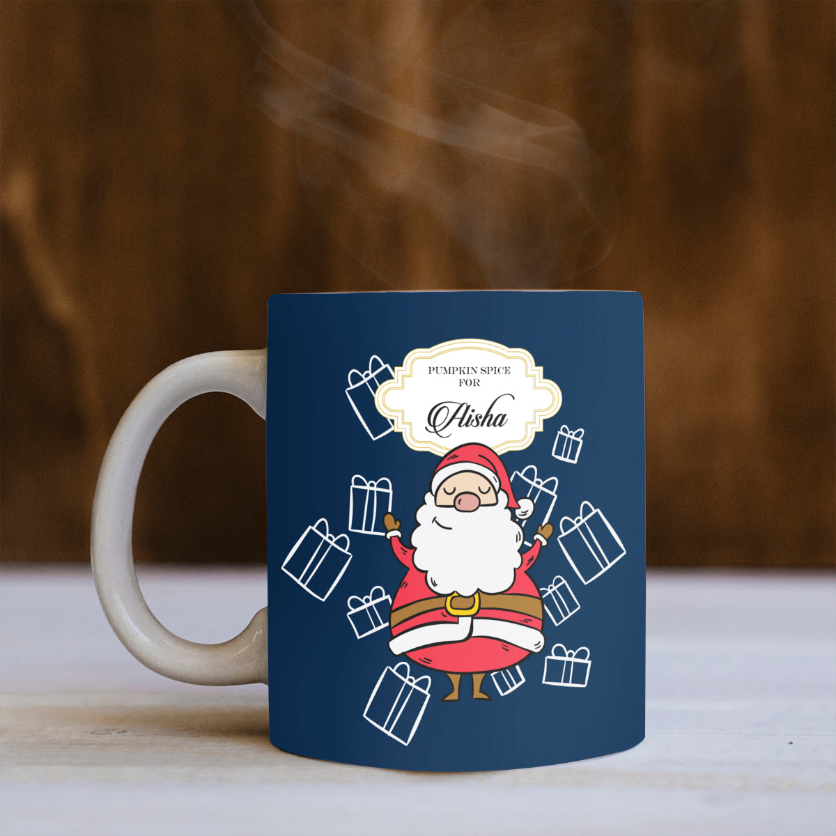 Santa's Sleigh Christmas Mug