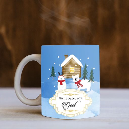 Polar Bears Cottage Christmas Mug