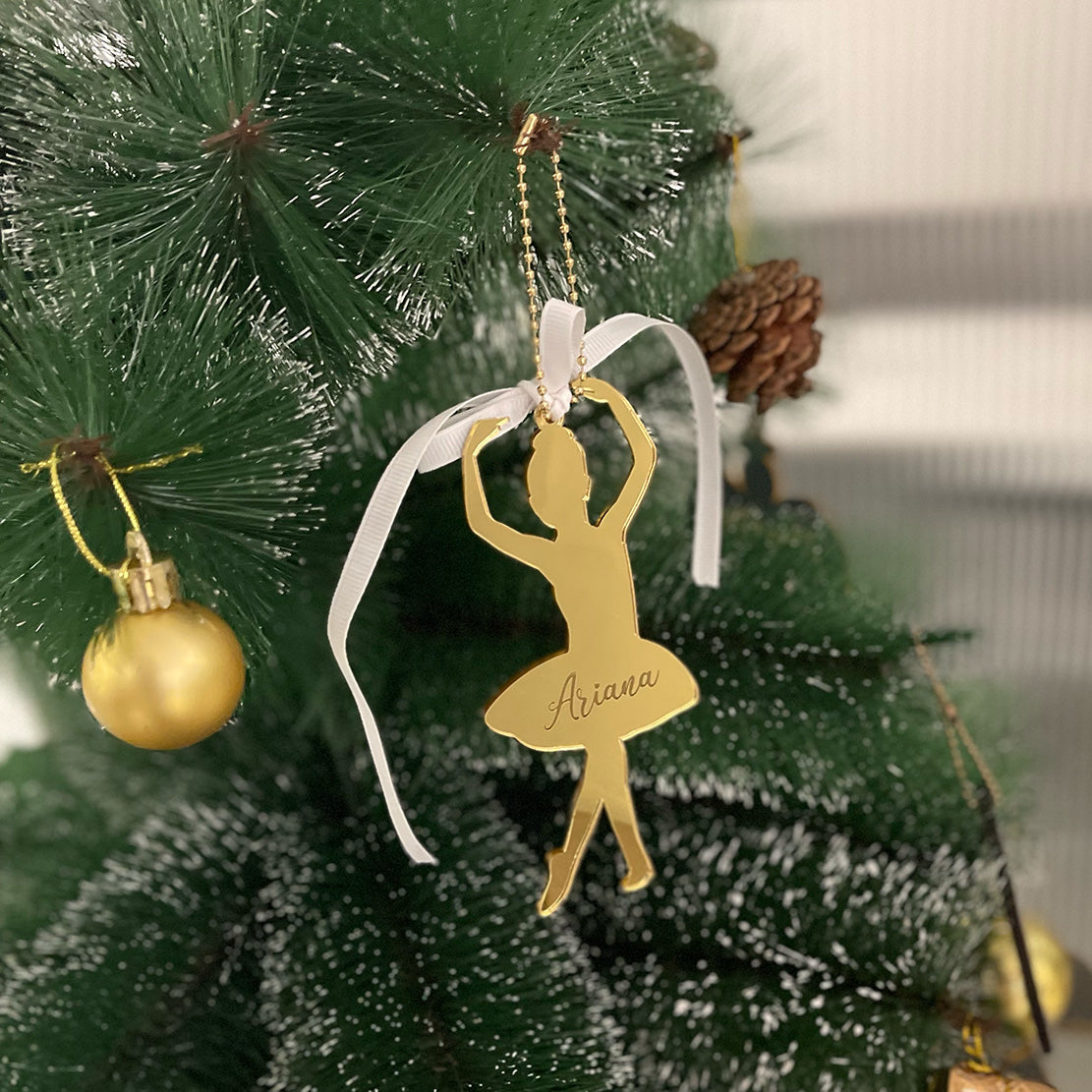 Gold Ballerina - Christmas Ornament