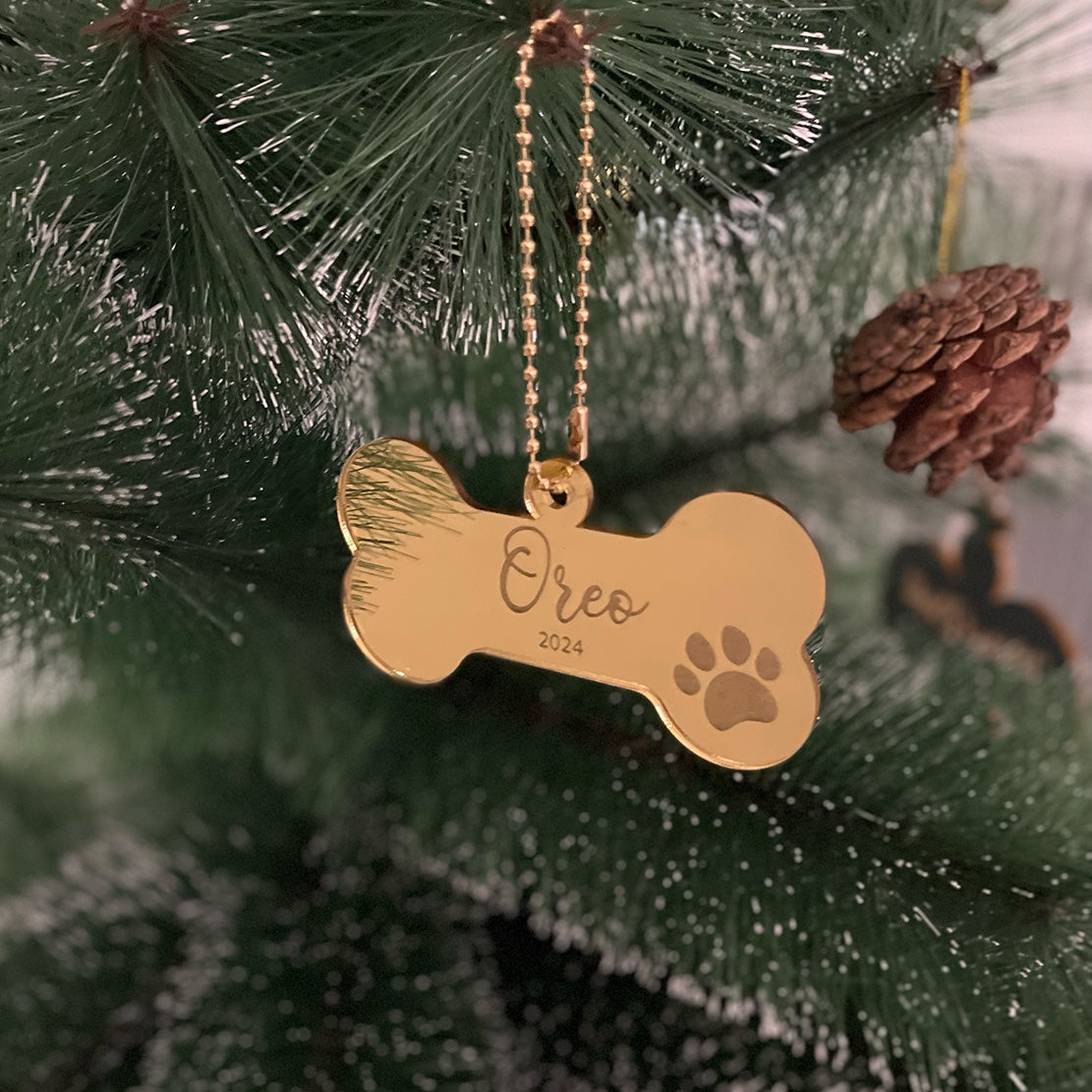 Gold Bone - Christmas Ornament