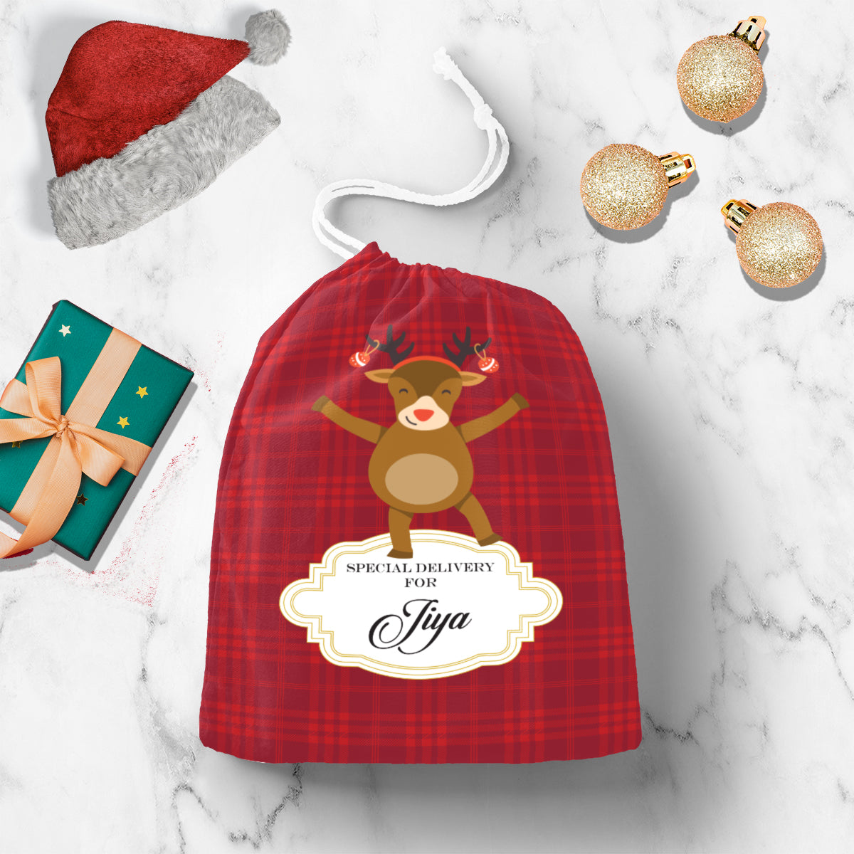 Dancing Rudolph Gift Sack