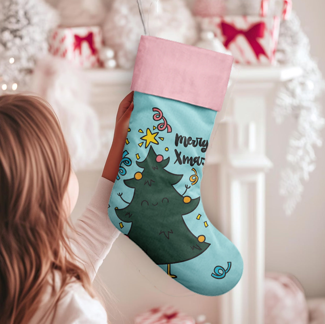 Merry X'mas Christmas Stocking