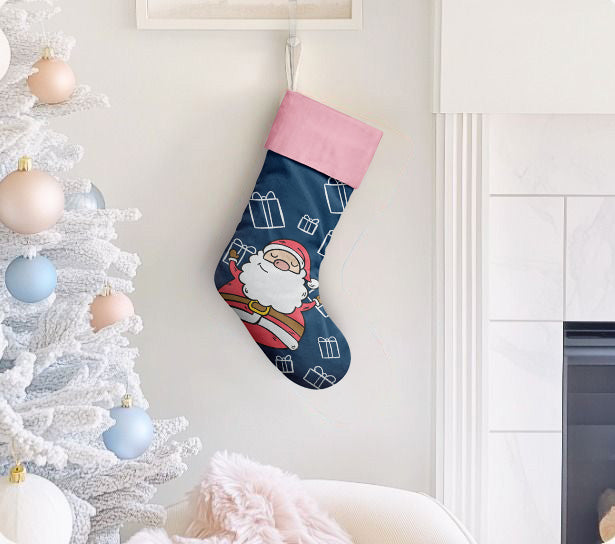 Santa's Sleigh Christmas Stocking