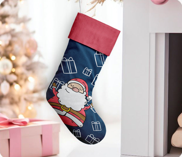 Santa's Sleigh Christmas Stocking