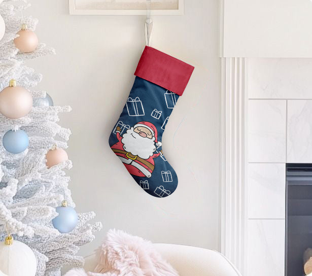 Santa's Sleigh Christmas Stocking