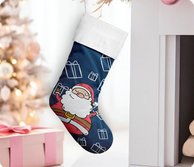 Santa's Sleigh Christmas Stocking