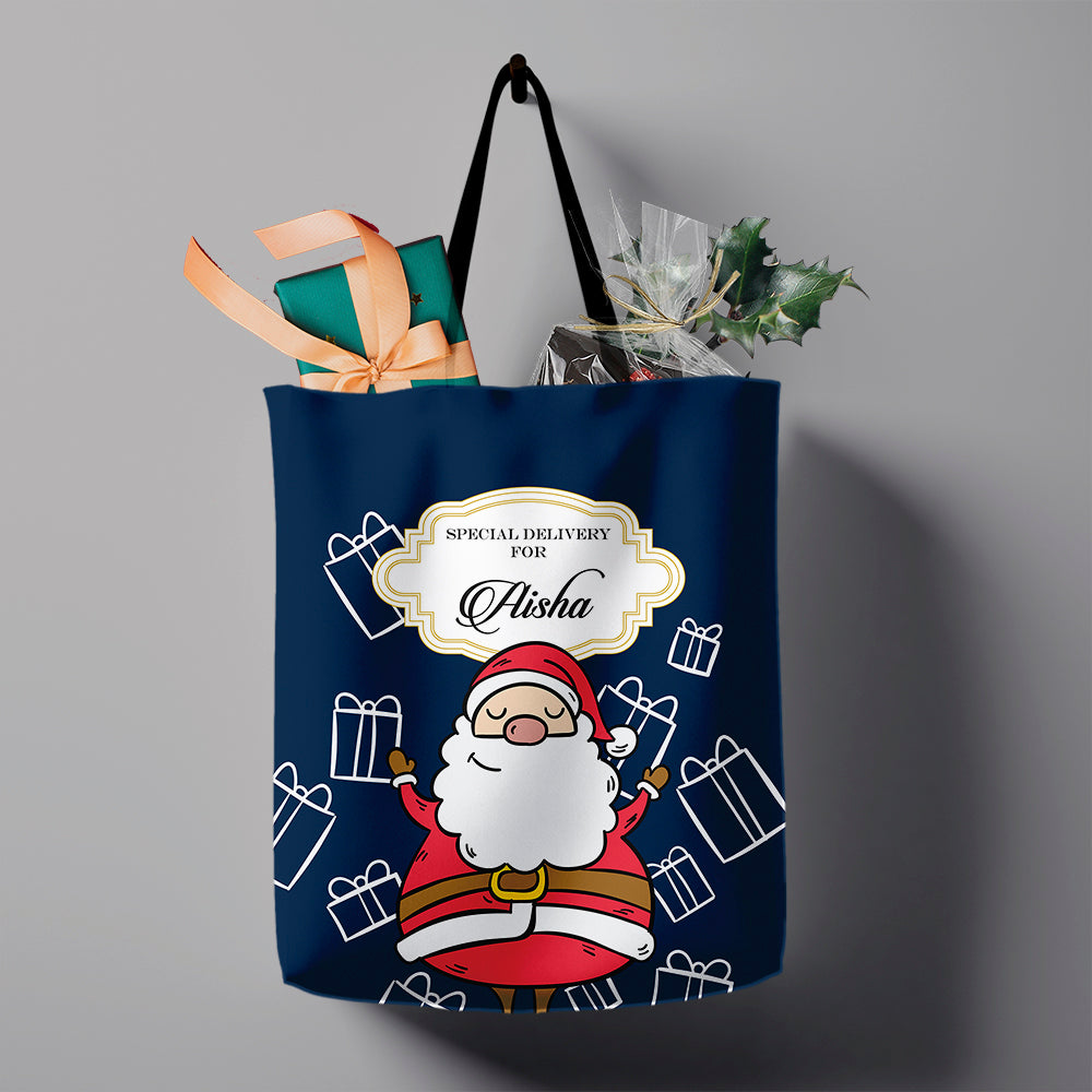 Santa's Sleigh Tote Bag