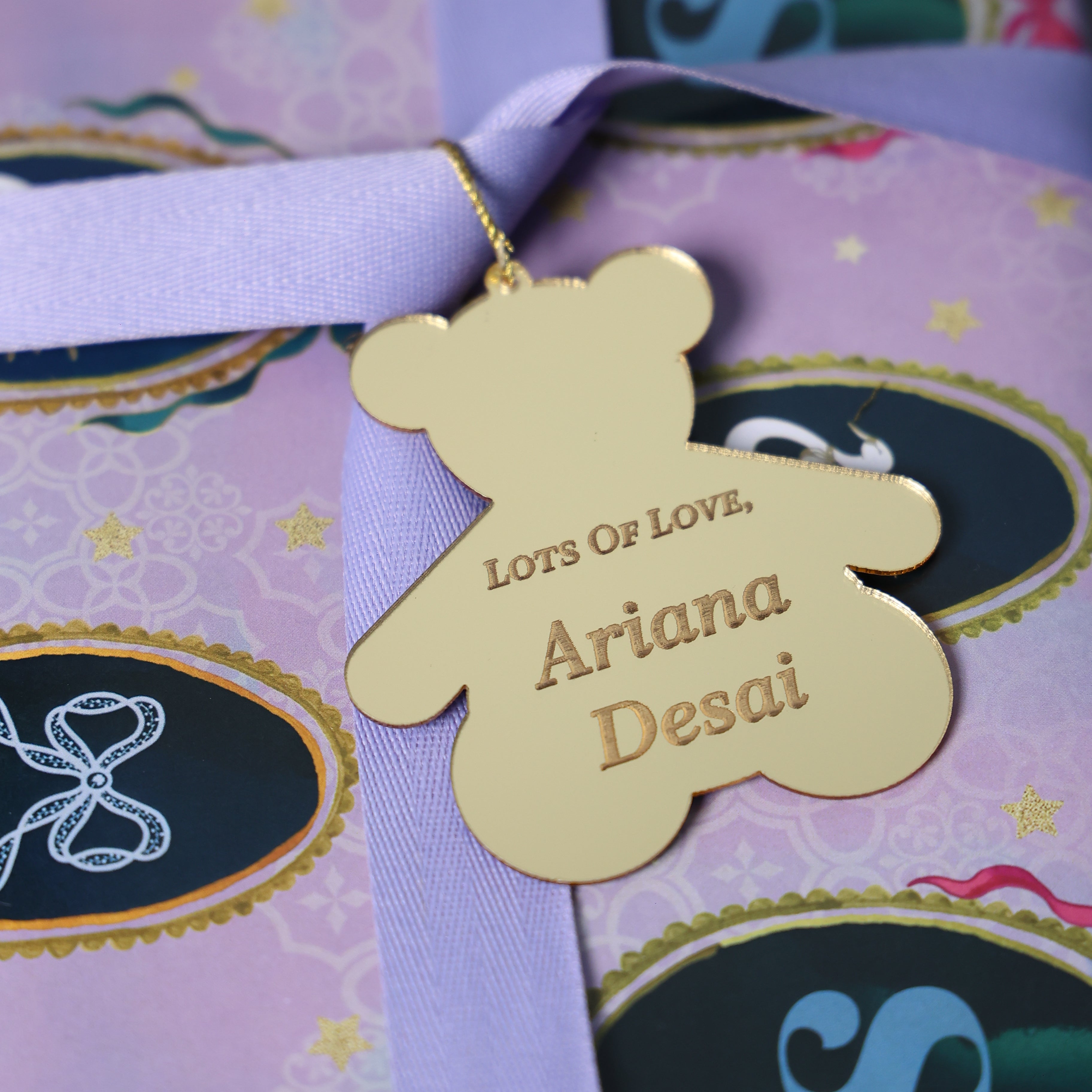 Personalised Laser Cut Gift Tag-Teddy