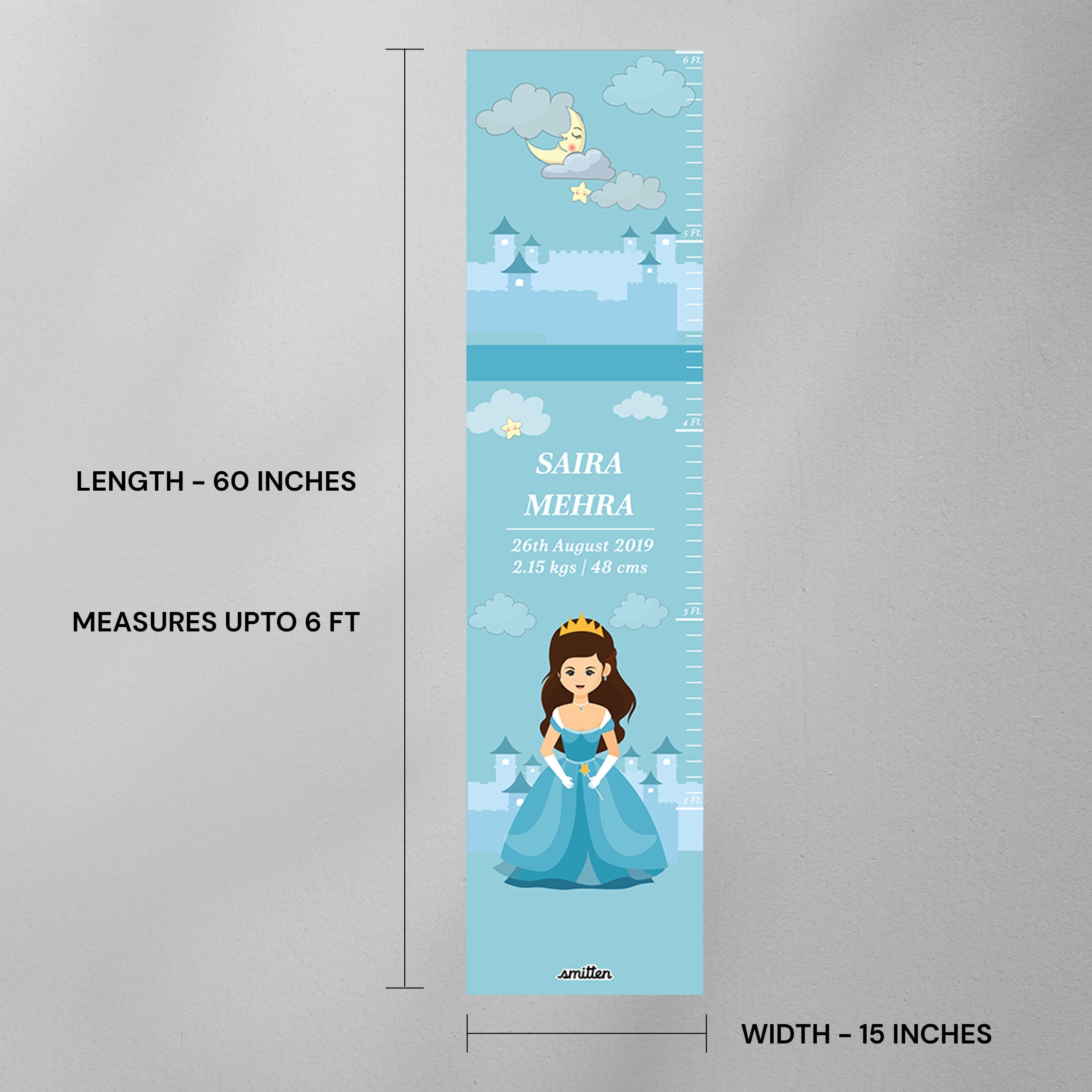 Princess Height Chart