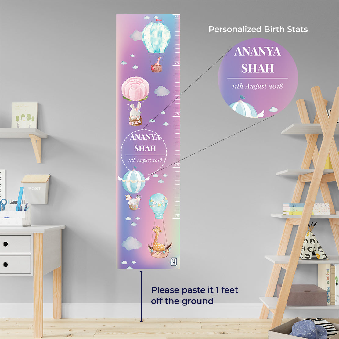 Happy Ballooners Height Chart (kids)