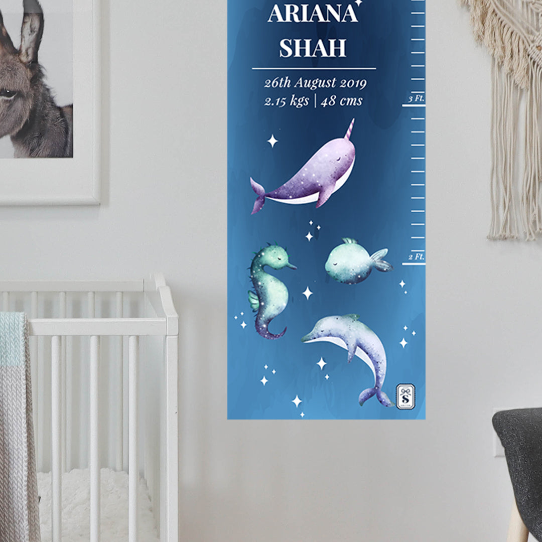 Midnight Ocean Height Chart (kids)