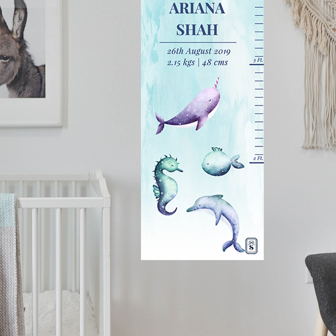 Midnight Ocean Height Chart (kids)