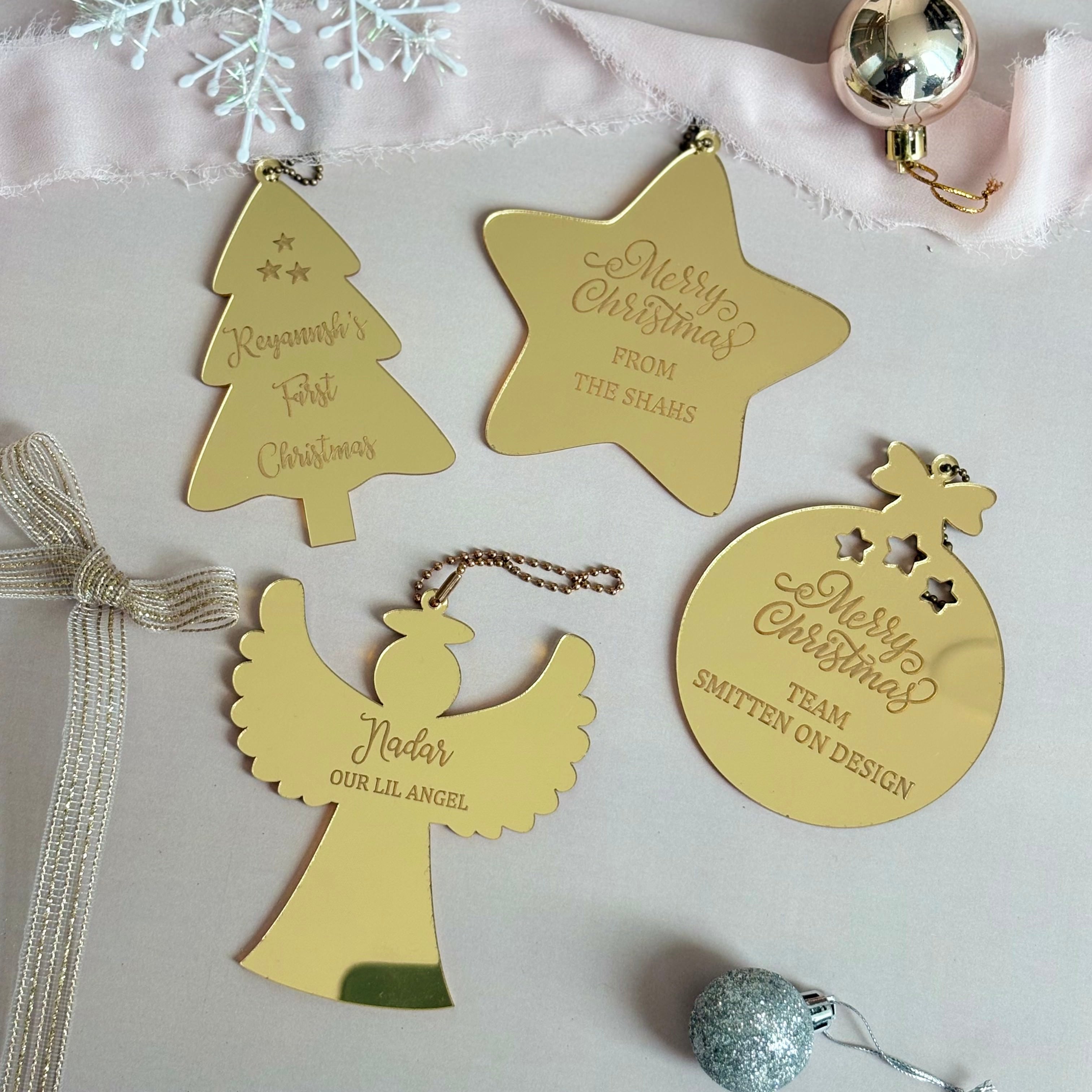 Gold Ornaments Combo - Set Of 4