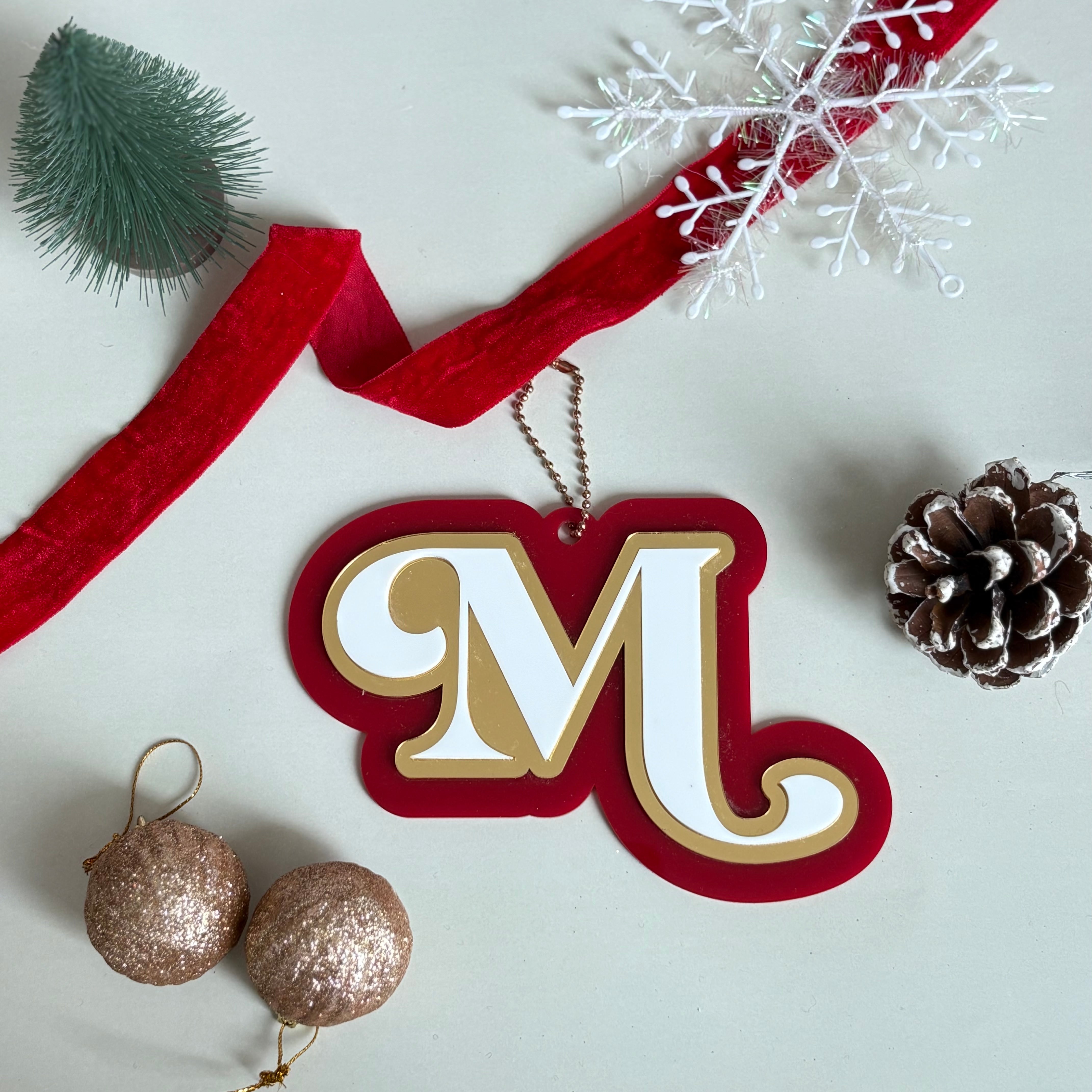 Triple Layer Initial Ornament