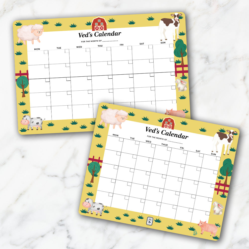 Farm Friends Kids Calendar