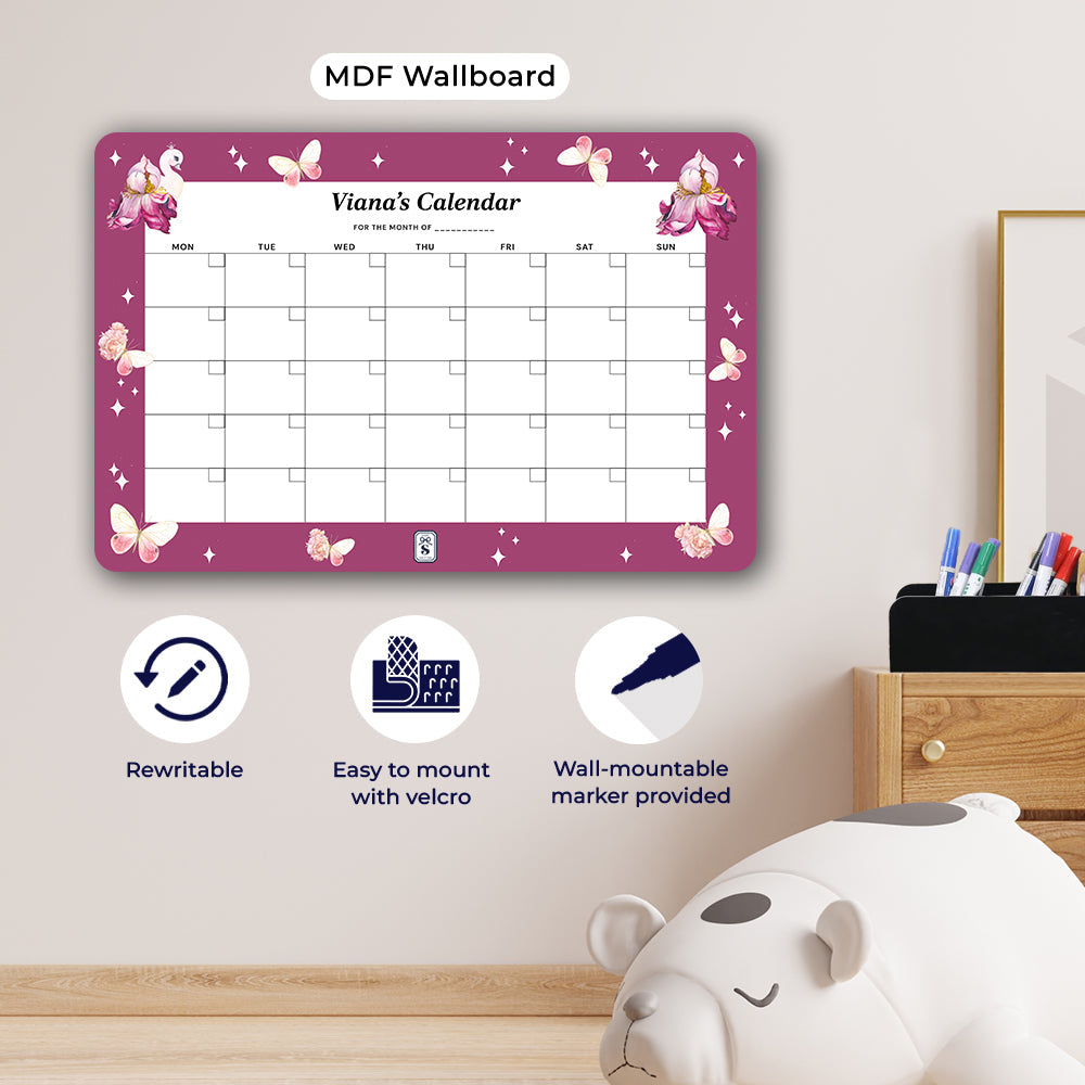 Butterfly Swan Blossom Kids Calendar