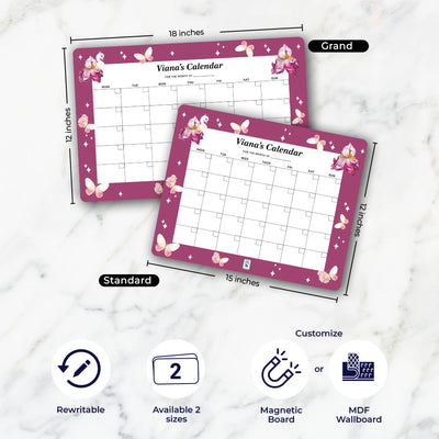 Butterfly Swan Blossom Calendar