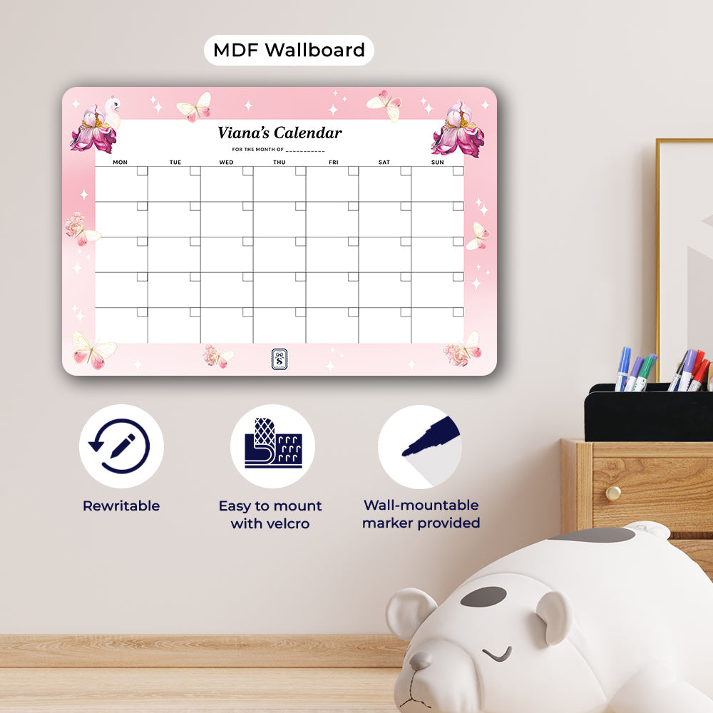 Butterfly Swan Blossom Kids Calendar