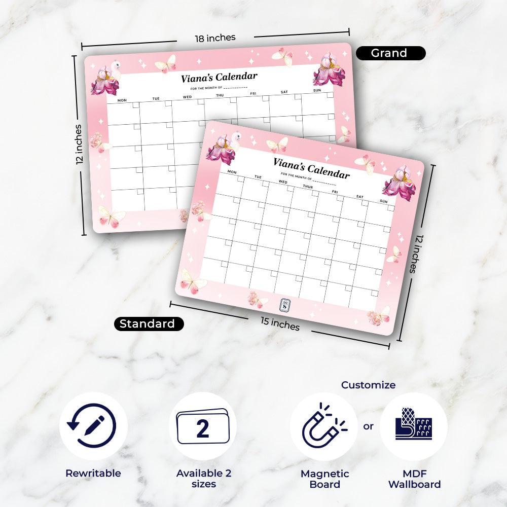 Butterfly Swan Blossom Kids Calendar