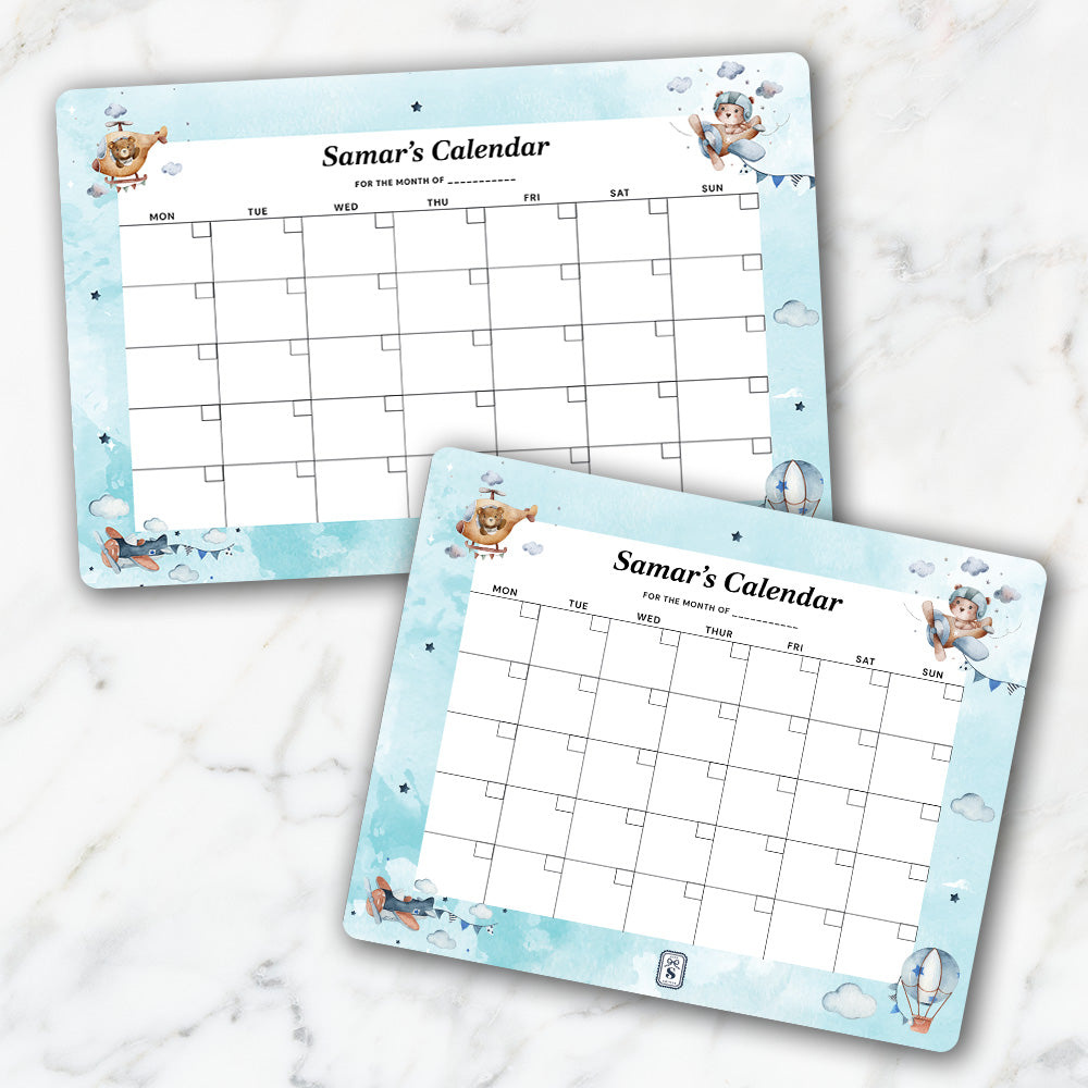 Teddy's Flight Kids Calendar