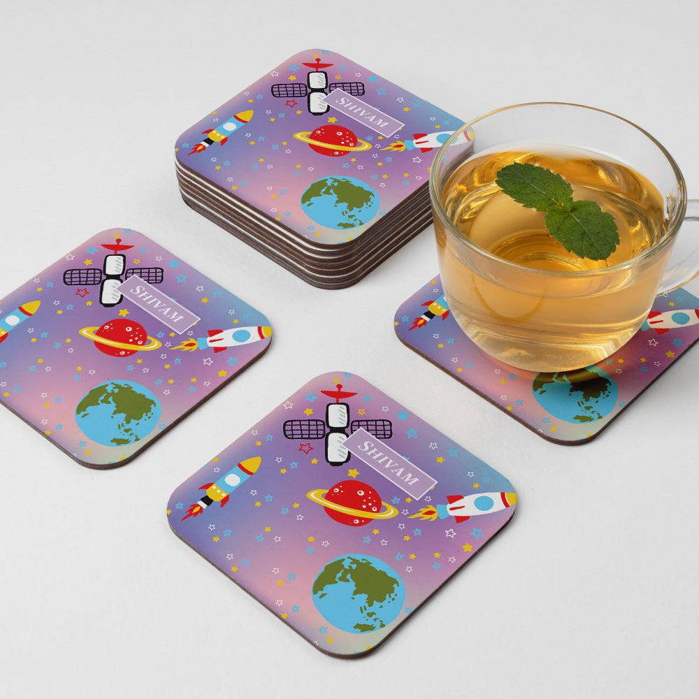 Space Satellites Coasters (kids)