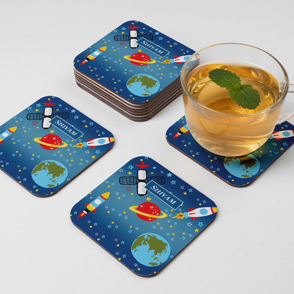 Space Satellites Coasters (kids)