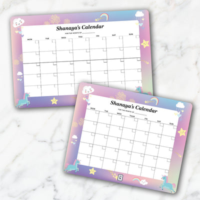 Unicorns & Rainbow Calendar