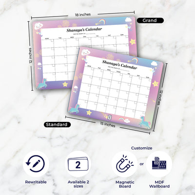 Unicorns & Rainbow Calendar