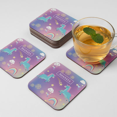 Unicorns & Rainbow Coasters
