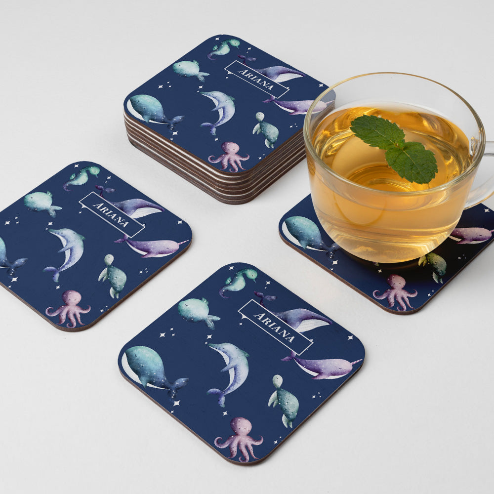 Midnight Ocean Coasters (kids)