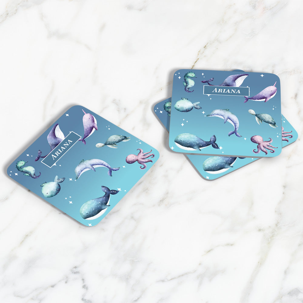 Midnight Ocean Coasters (kids)