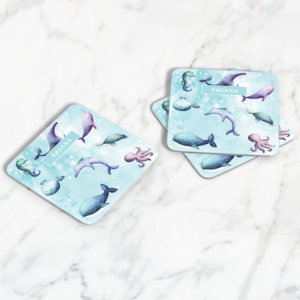 Midnight Ocean Coasters (kids)