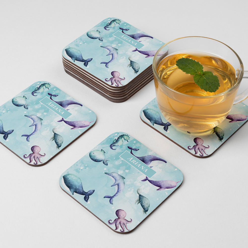 Midnight Ocean Coasters (kids)