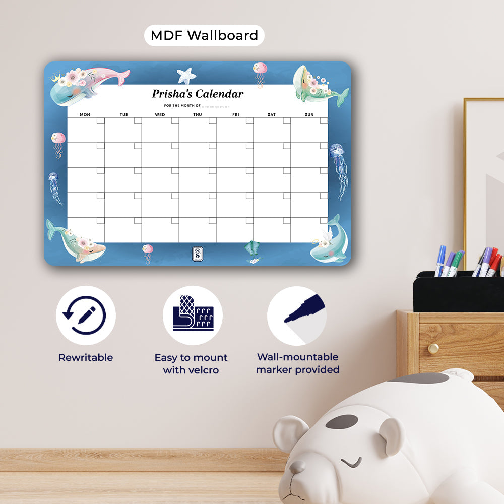 Floral Whales Kids Calendar