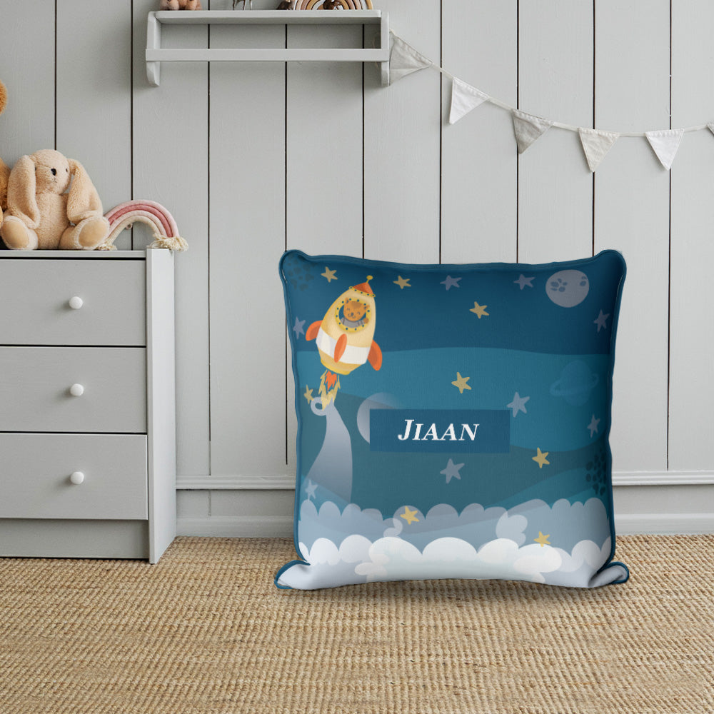 Rocket Bear Cushion Cover (kids)