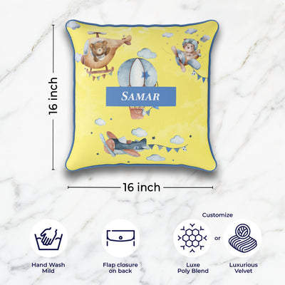 Teddy's Flight Cushion Cover