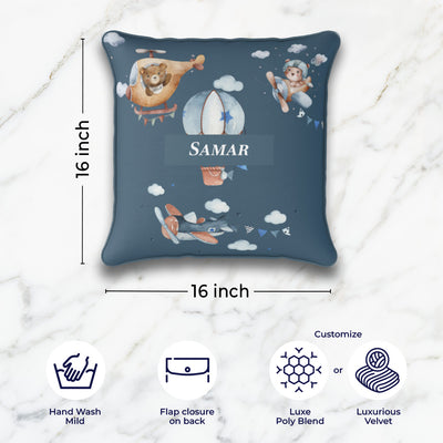 Teddy's Flight Cushion Cover