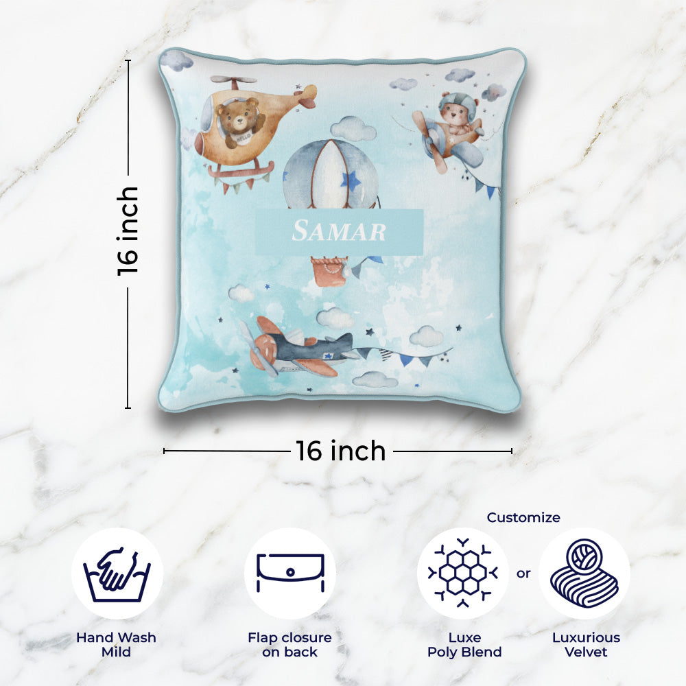 Teddy's Flight Cushion Cover (kids)