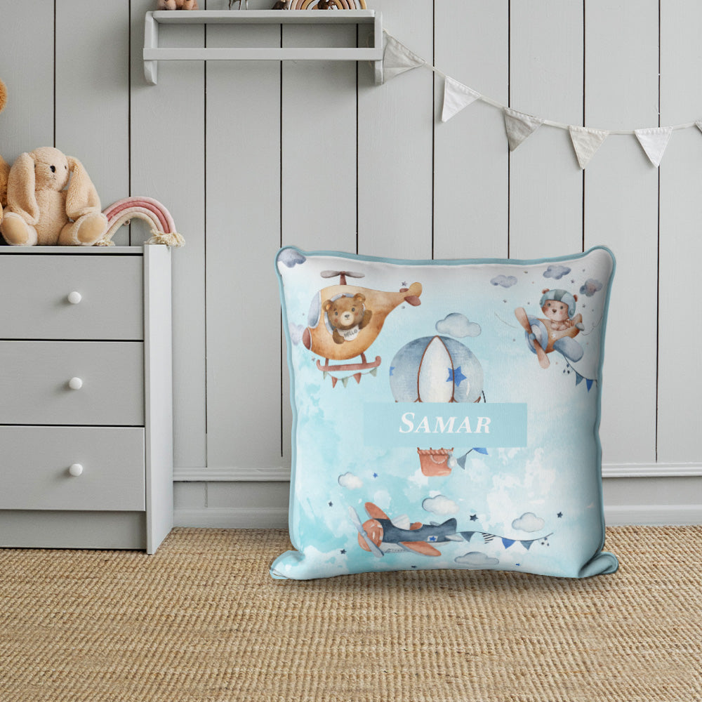 Teddy's Flight Cushion Cover (kids)