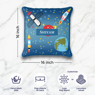 Space Satellites Cushion Cover