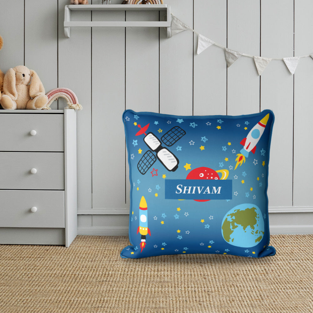 Space Satellites Cushion Cover (kids)