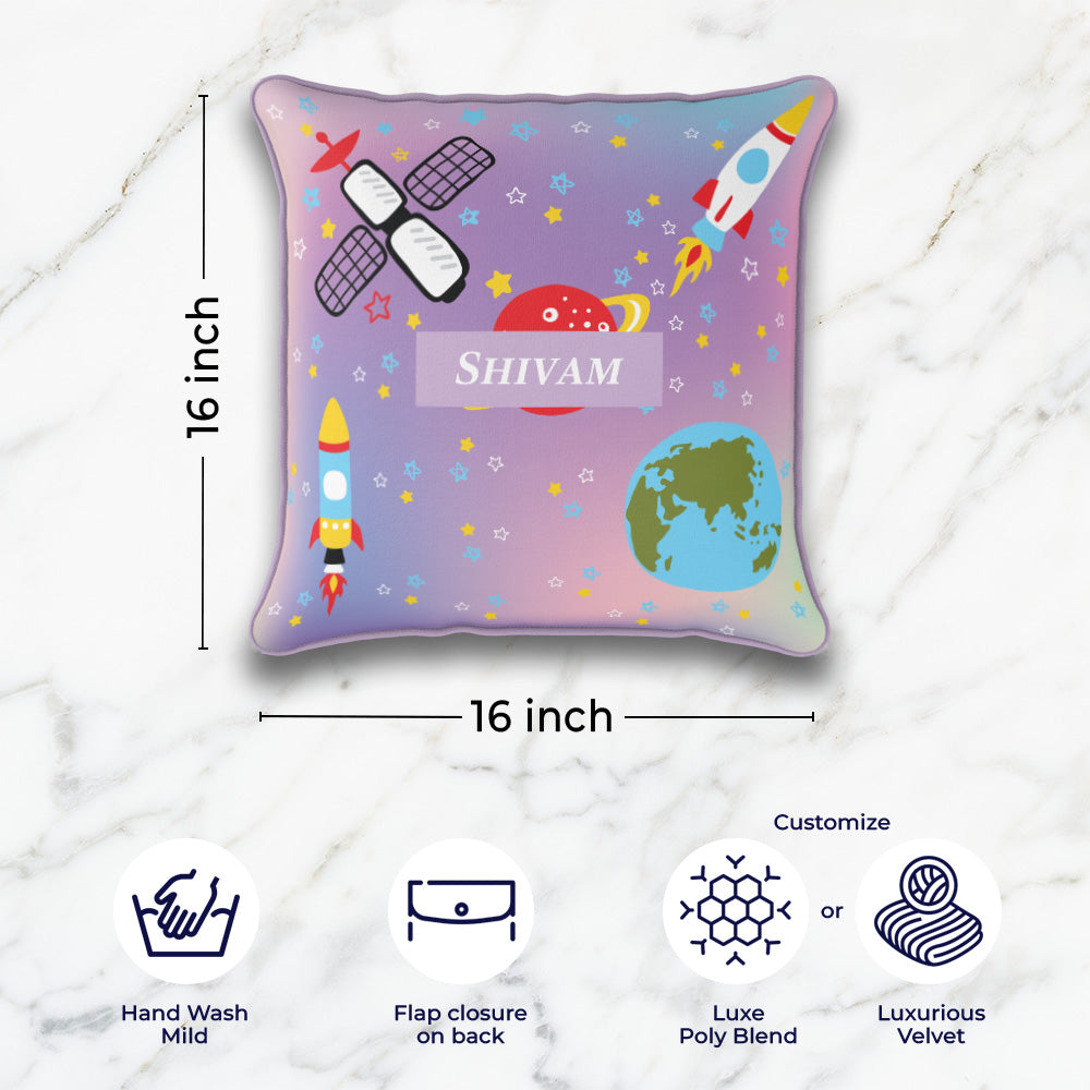 Space Satellites Cushion Cover (kids)