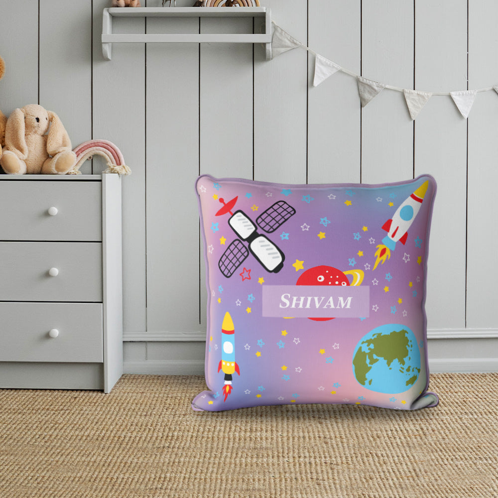 Space Satellites Cushion Cover (kids)