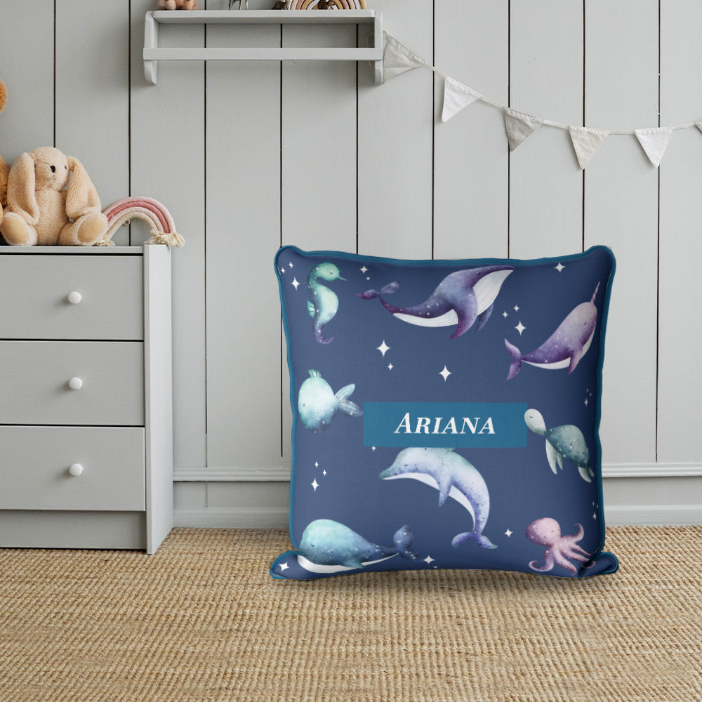 Midnight Ocean Cushion Cover (kids)