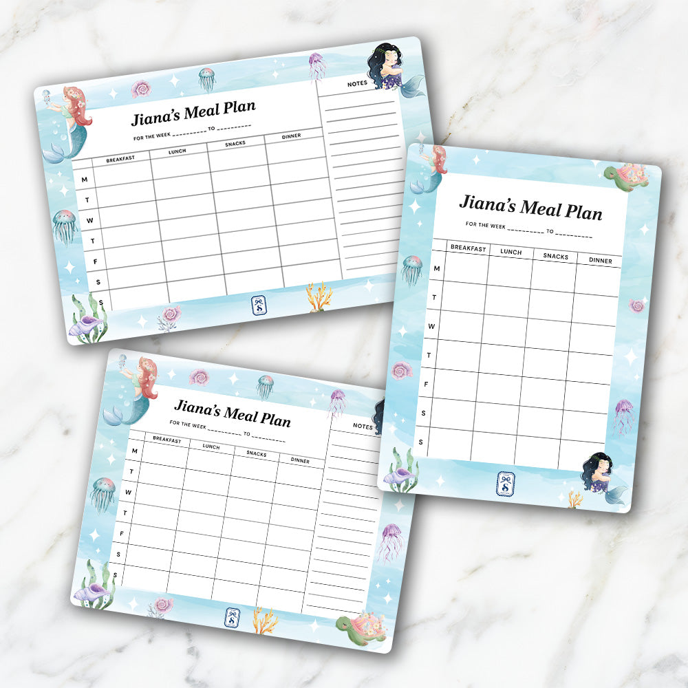 Mermaid Magic Kids Meal Planner