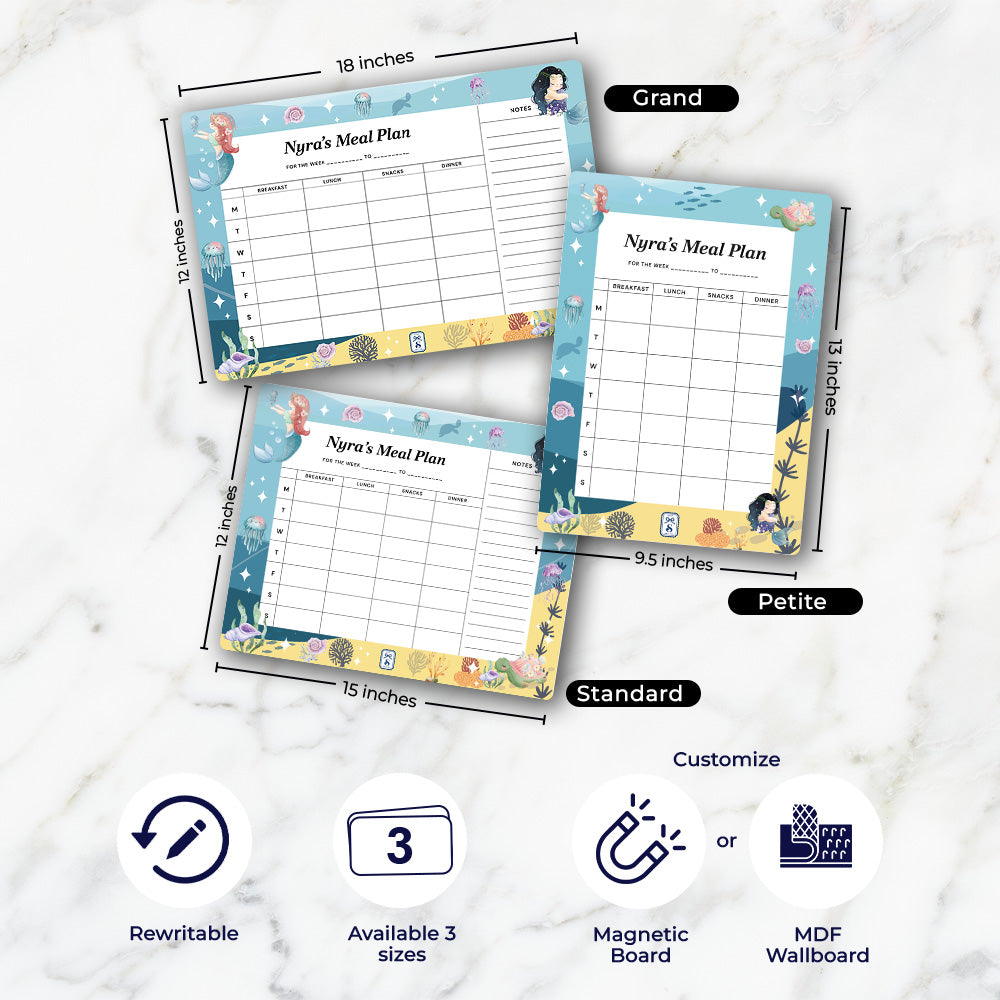 Mermaid Magic Kids Meal Planner