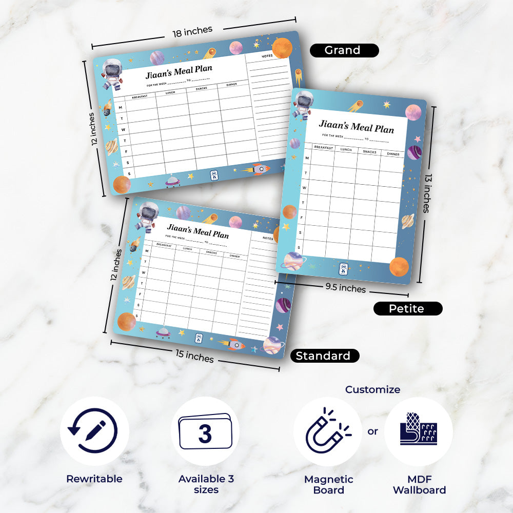 Lil Astronaut Kids Meal Planner