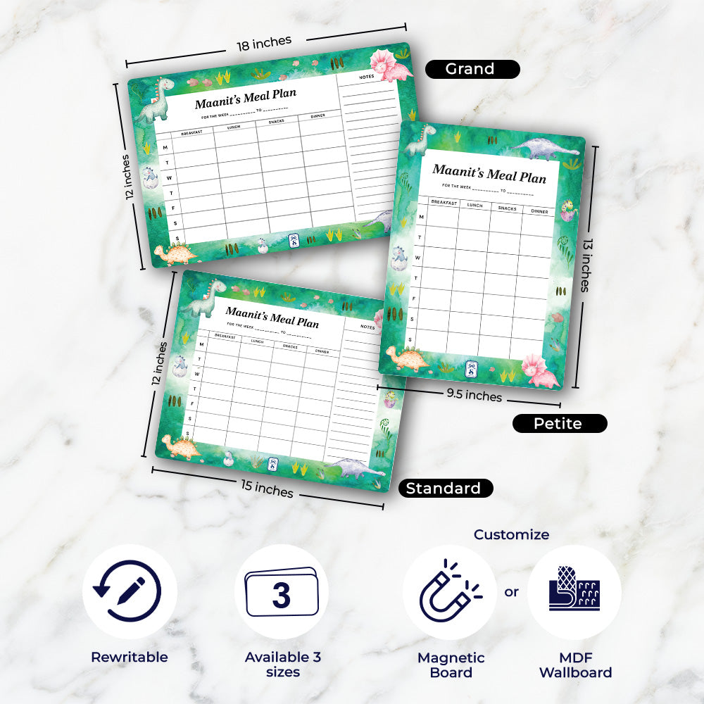 Dinoland Kids Meal Planner