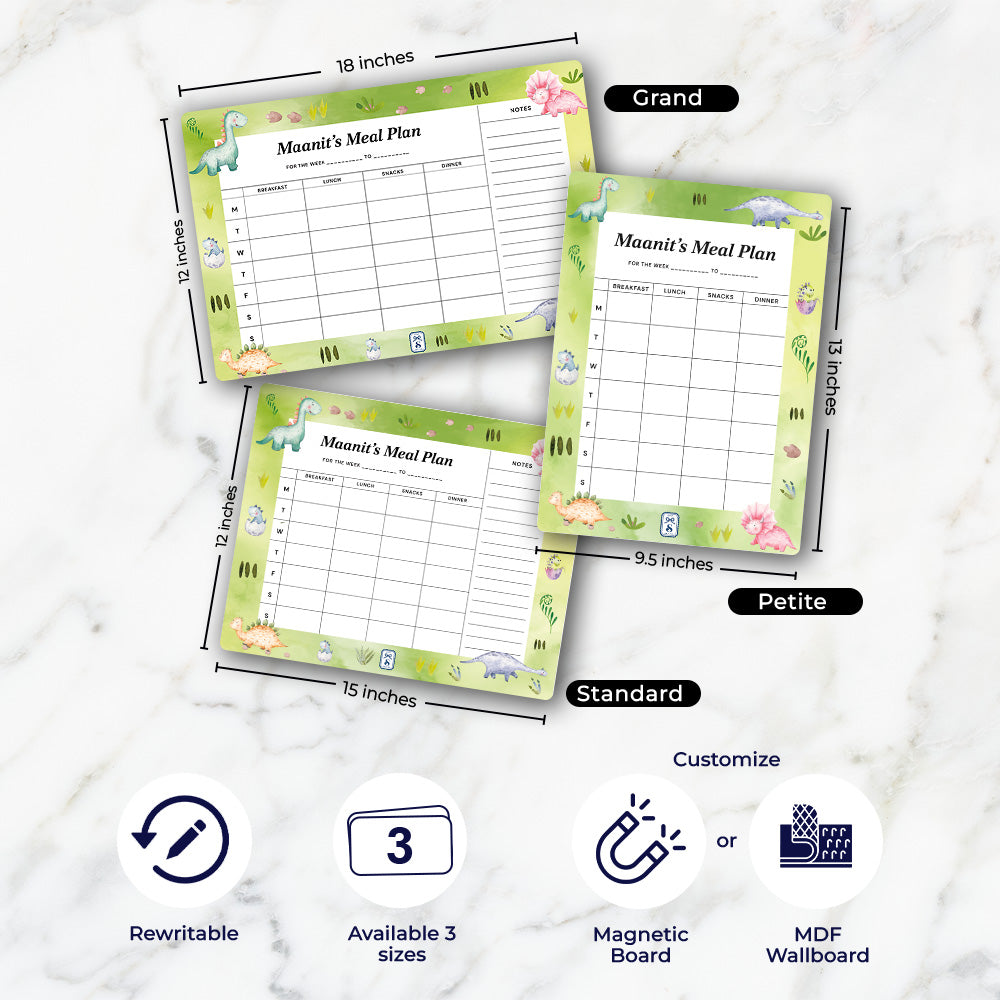 Dinoland Kids Meal Planner