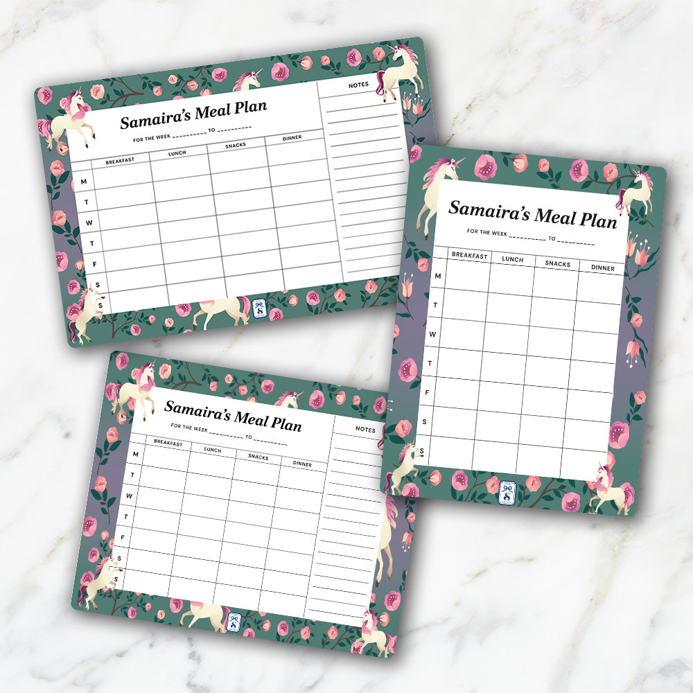 Unicorn Paradise Kids Meal Planner